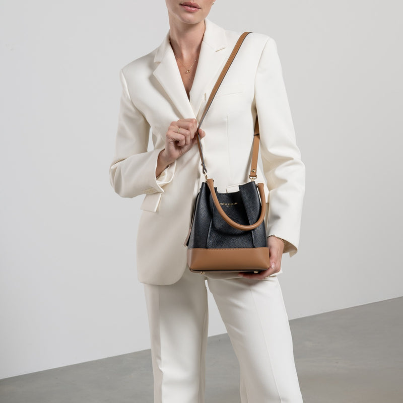 Isabel Bernard Femme Forte Minette Zwart Kalfsleren Handtas IB21114-001-zoom-