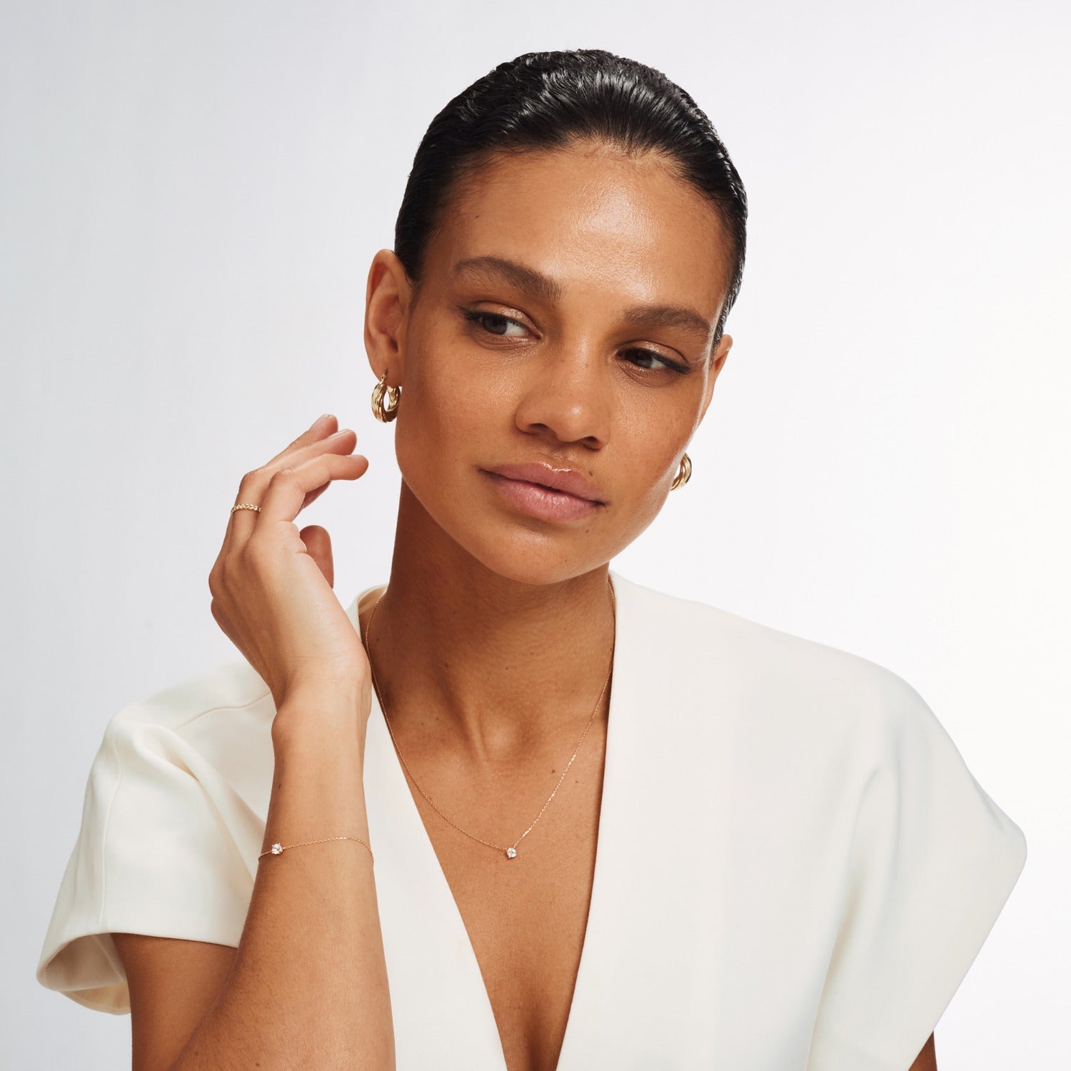 Isabel Bernard Cadeau d'Isabel 14 Carat Rosegold Necklace and Bracelet giftset IB90031