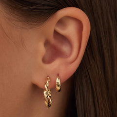 Isabel Bernard Rivoli Morgane 14 Carat Golden Hoop Earrings IB360247