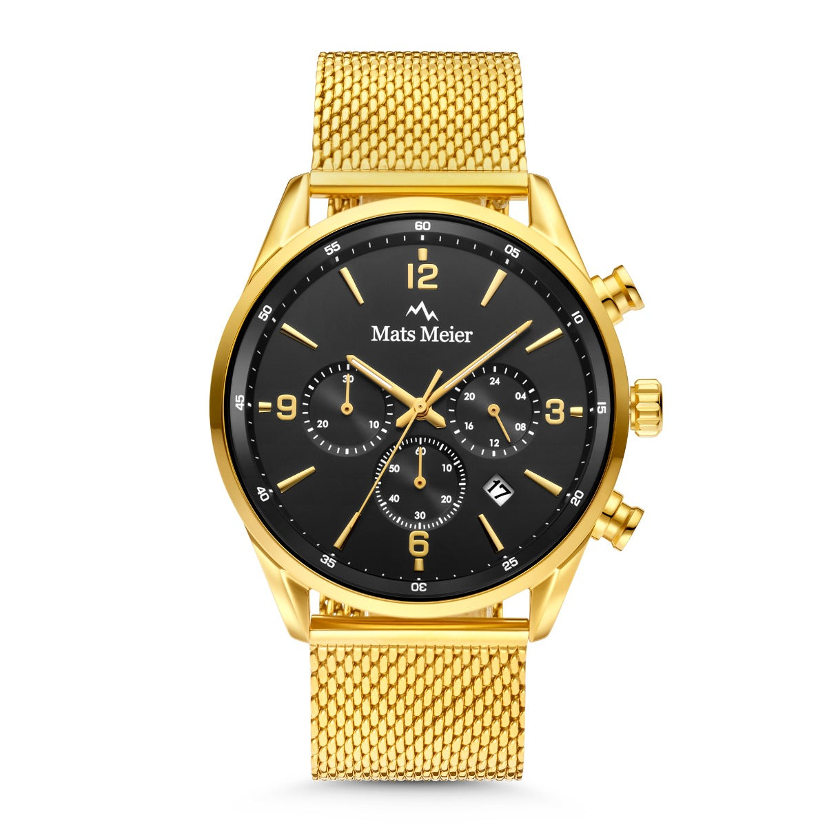 Mats Meier Grand Cornier Chronograph Men's Watch Gold Colored with Black MM00138