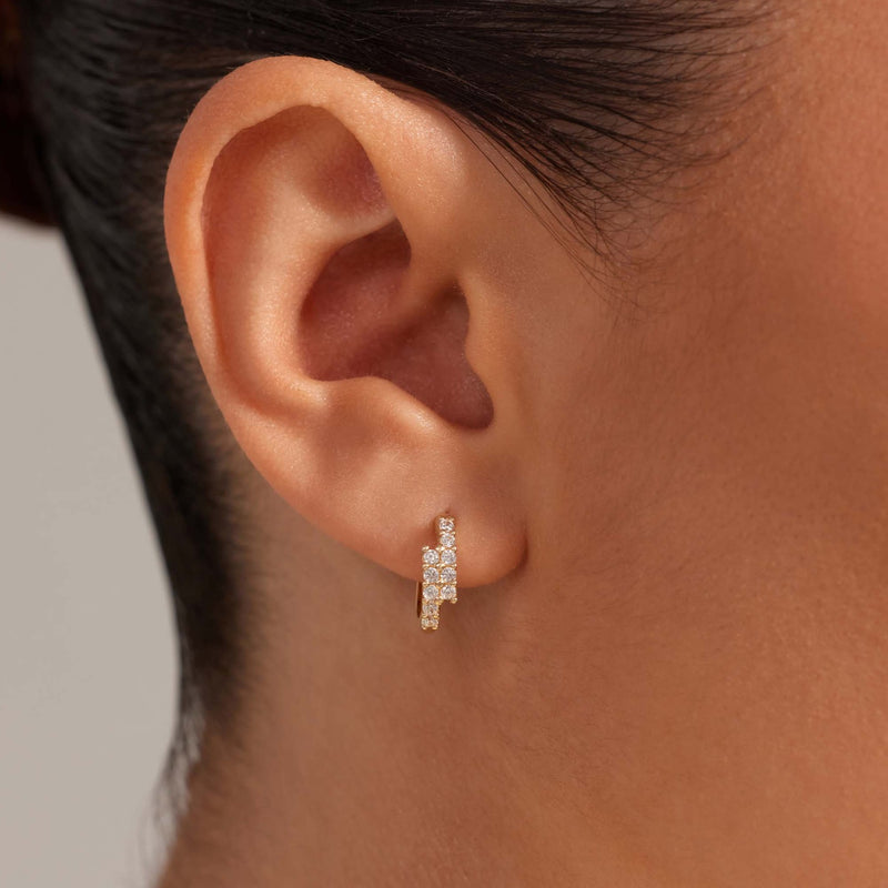 Beloro Jewels Monte Napoleone Joley 9 karaat oorringen met zirkonia stenen (9,7 mm) BO360117-zoom-