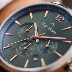 Mats Meier Grand Cornier Chrono Green/Brown Watch MM00121