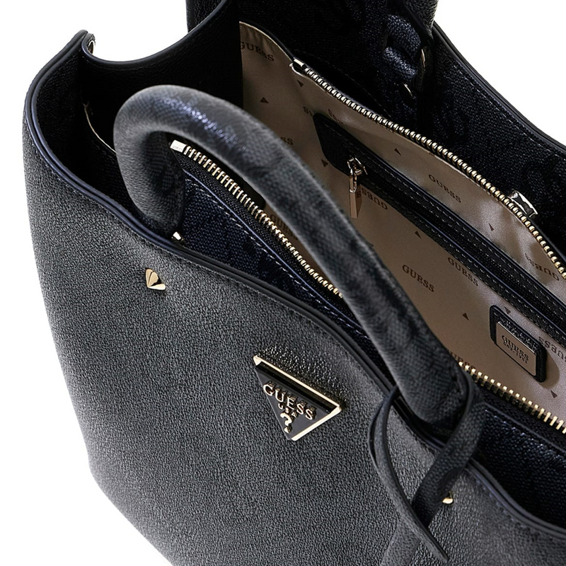 Guess Meridian II Coal Logo Girlfriend Satchel HWOS69-74060-CLO-zoom-