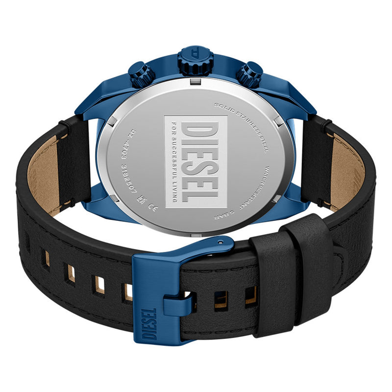 Diesel Spiked Round Dark Blue Dial Watch DZ4703-zoom-