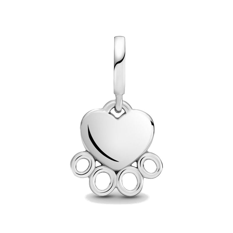 Pandora Passions 925 Sterling Silver Hearts & Paw Print Dangle Charm 799360C00-zoom-