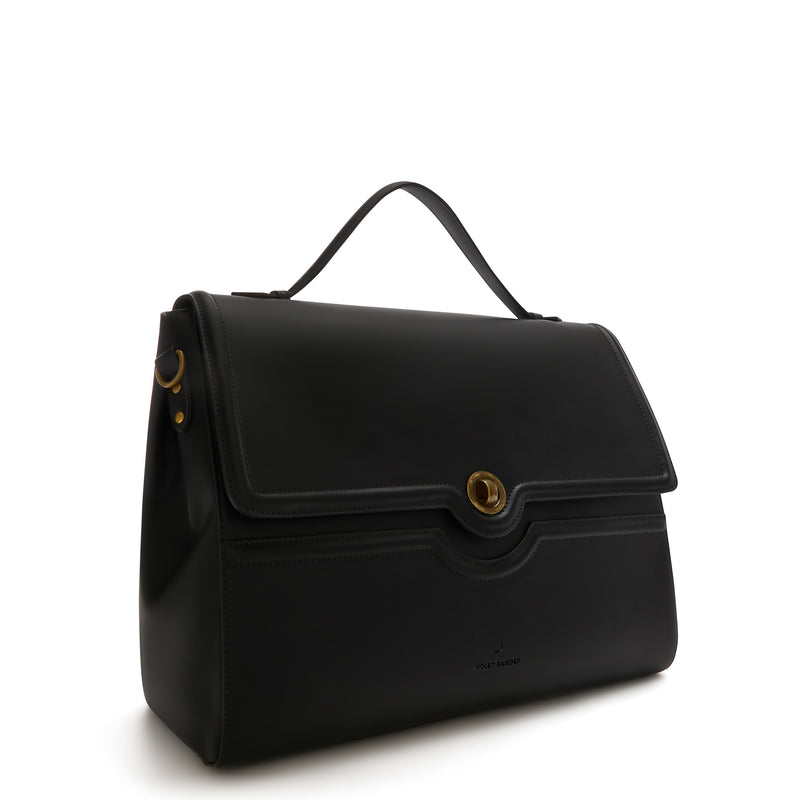 Violet Hamden Essential Bag Zwarte Handtas met 16.4 inch Laptopvak VH21005-zoom-