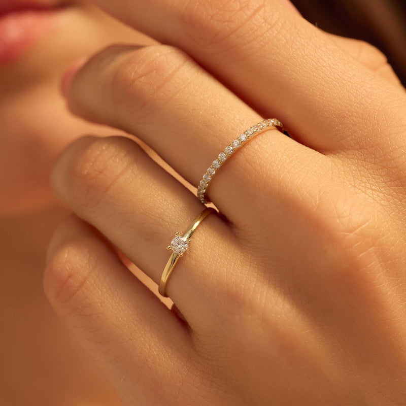 Beloro Jewels Monte Napoleone Stella 9 karat gold ring with zirconia BO330043-54-zoom-