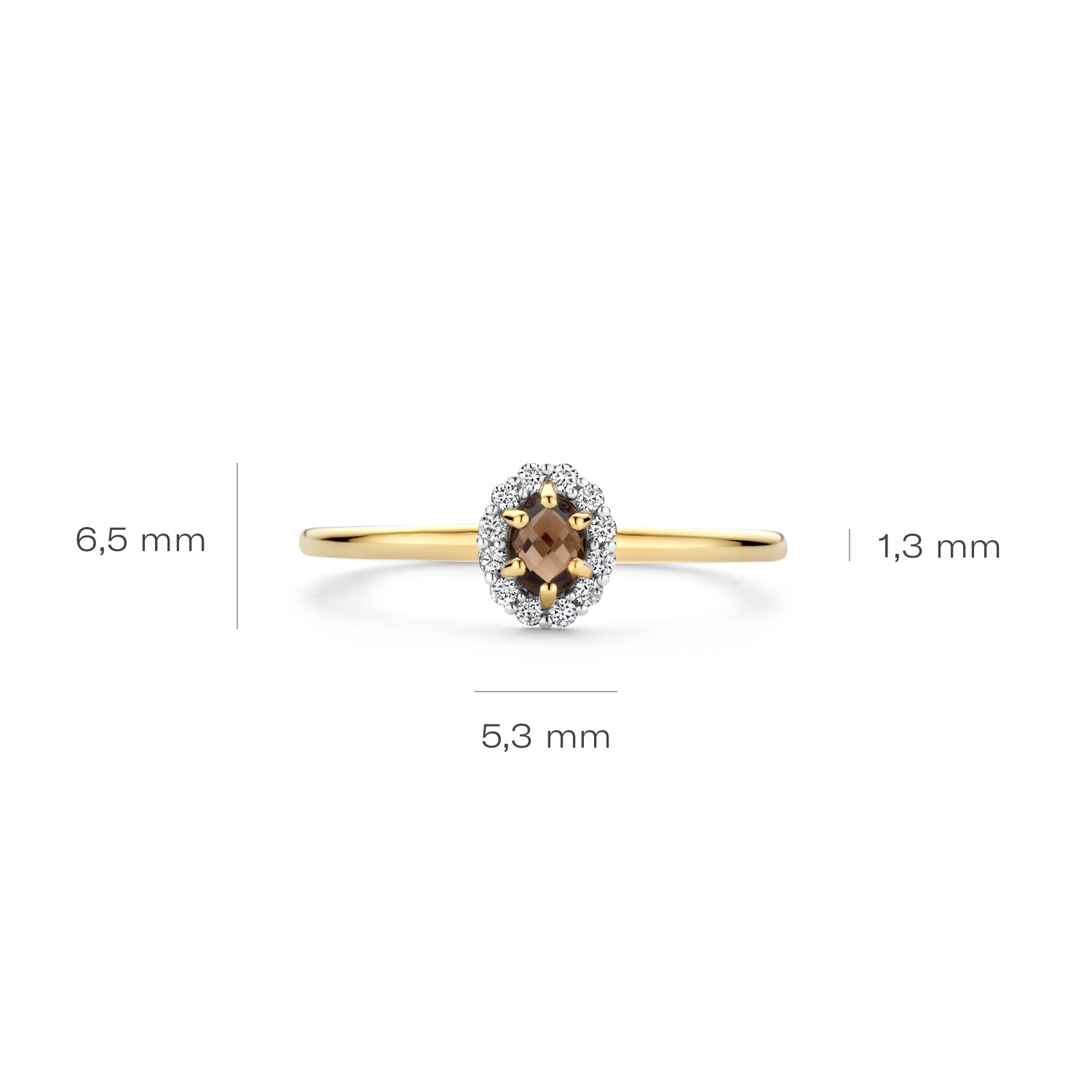 Blush 14 karat gold Ring 1258YSQ/54