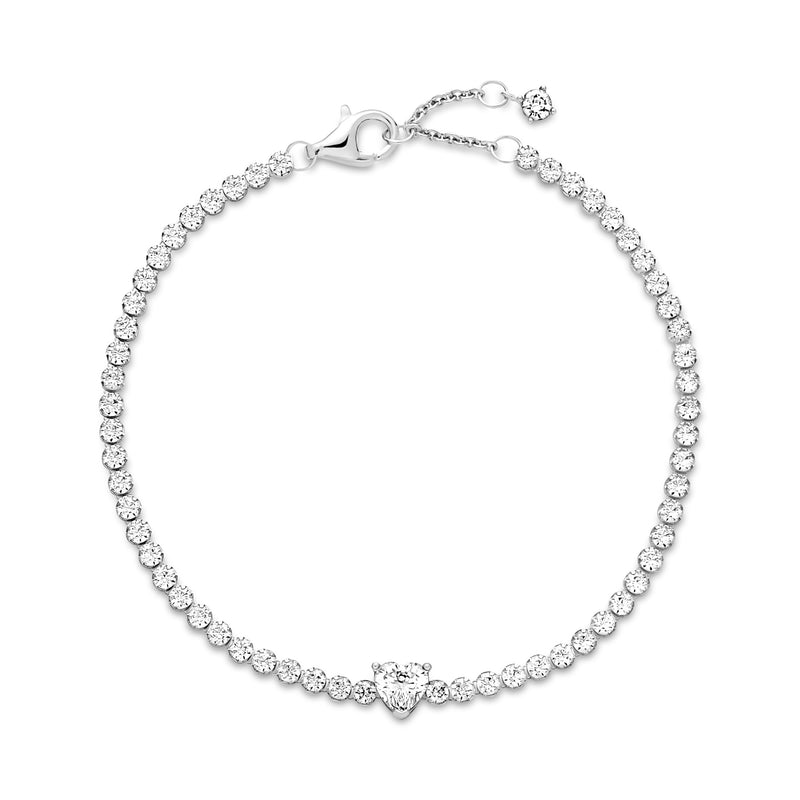 Pandora Timeless Sparkling Heart Tennis Bracelet 590041C01-20-zoom-