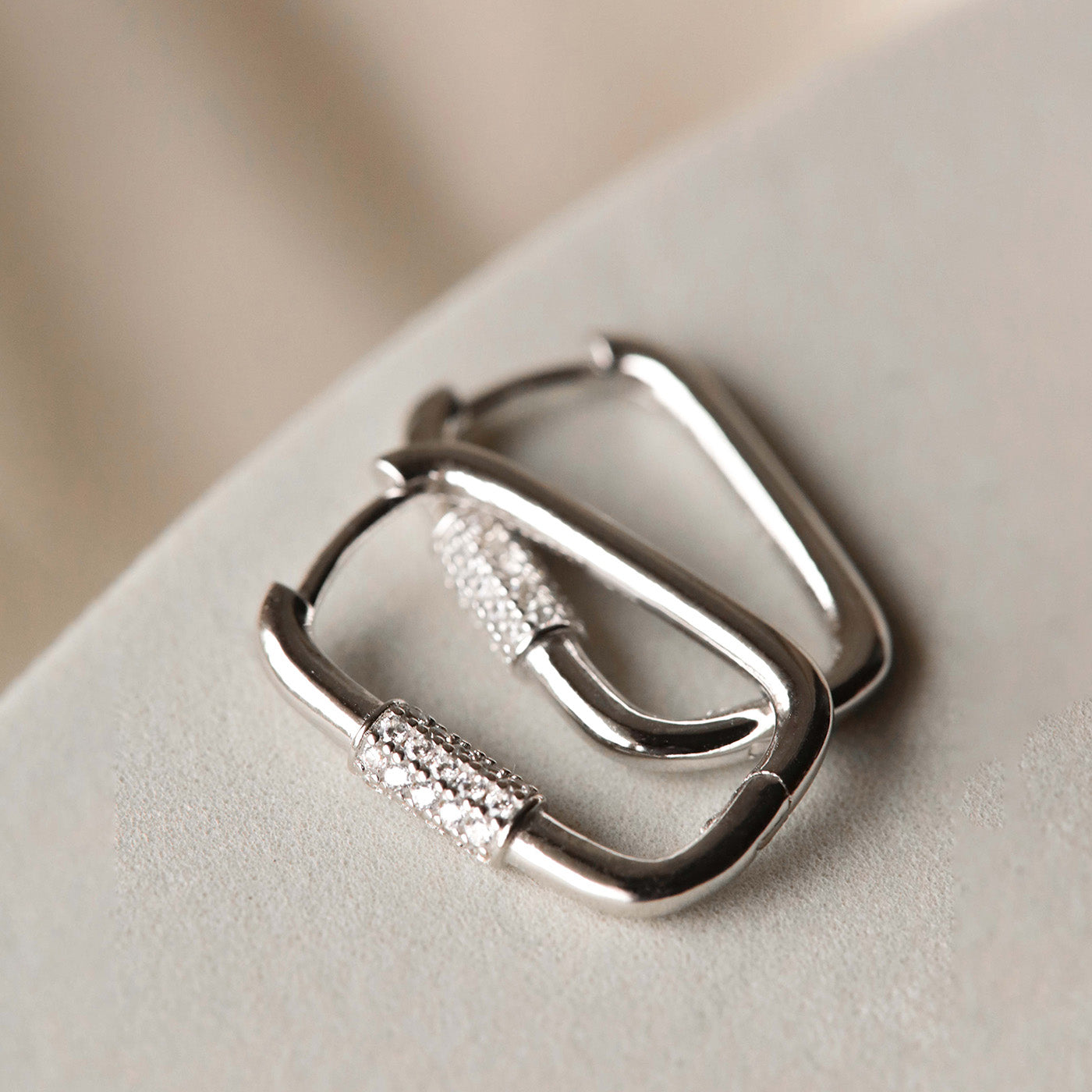 Karma Silver Hoop Earrings H61S