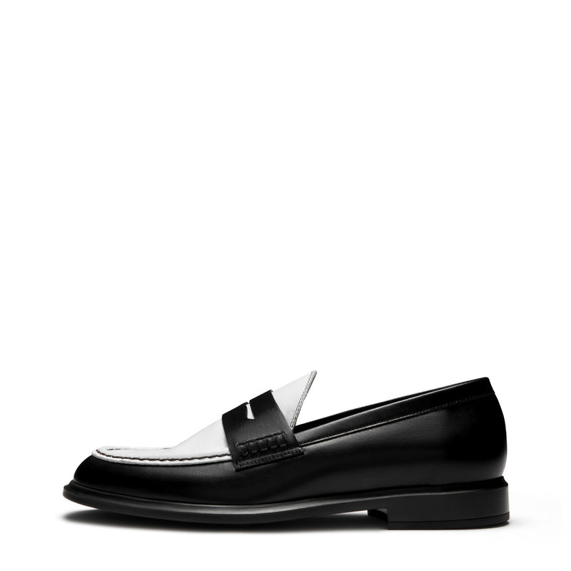 Isabel Bernard Vendôme Blandine Zwart en Wit Kalfsleren Loafers IB51015-10176-37-zoom-
