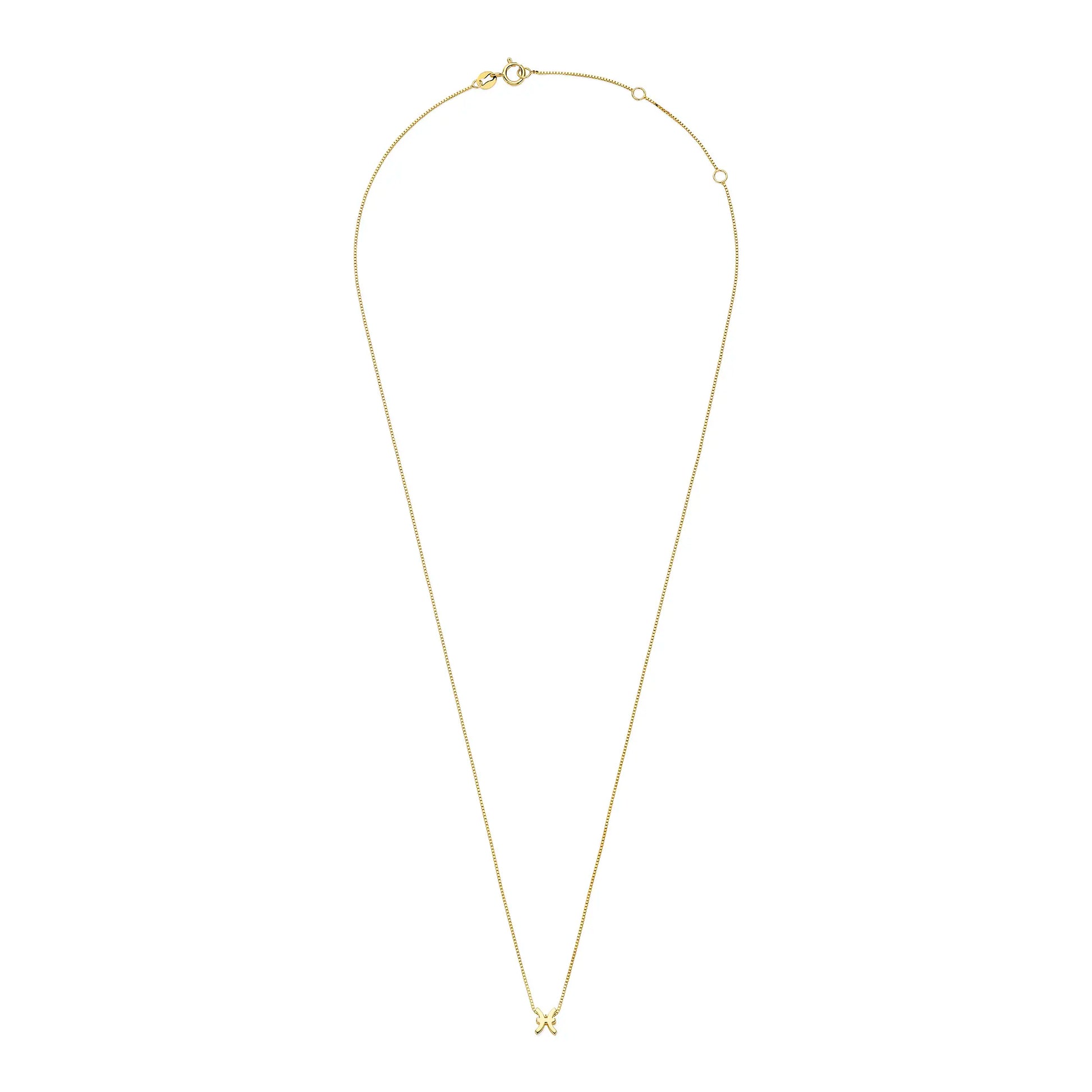 Isabel Bernard Étoiles d’Or Pisces 14 Carat Gold Venetian Necklace With Horoscope IB340189