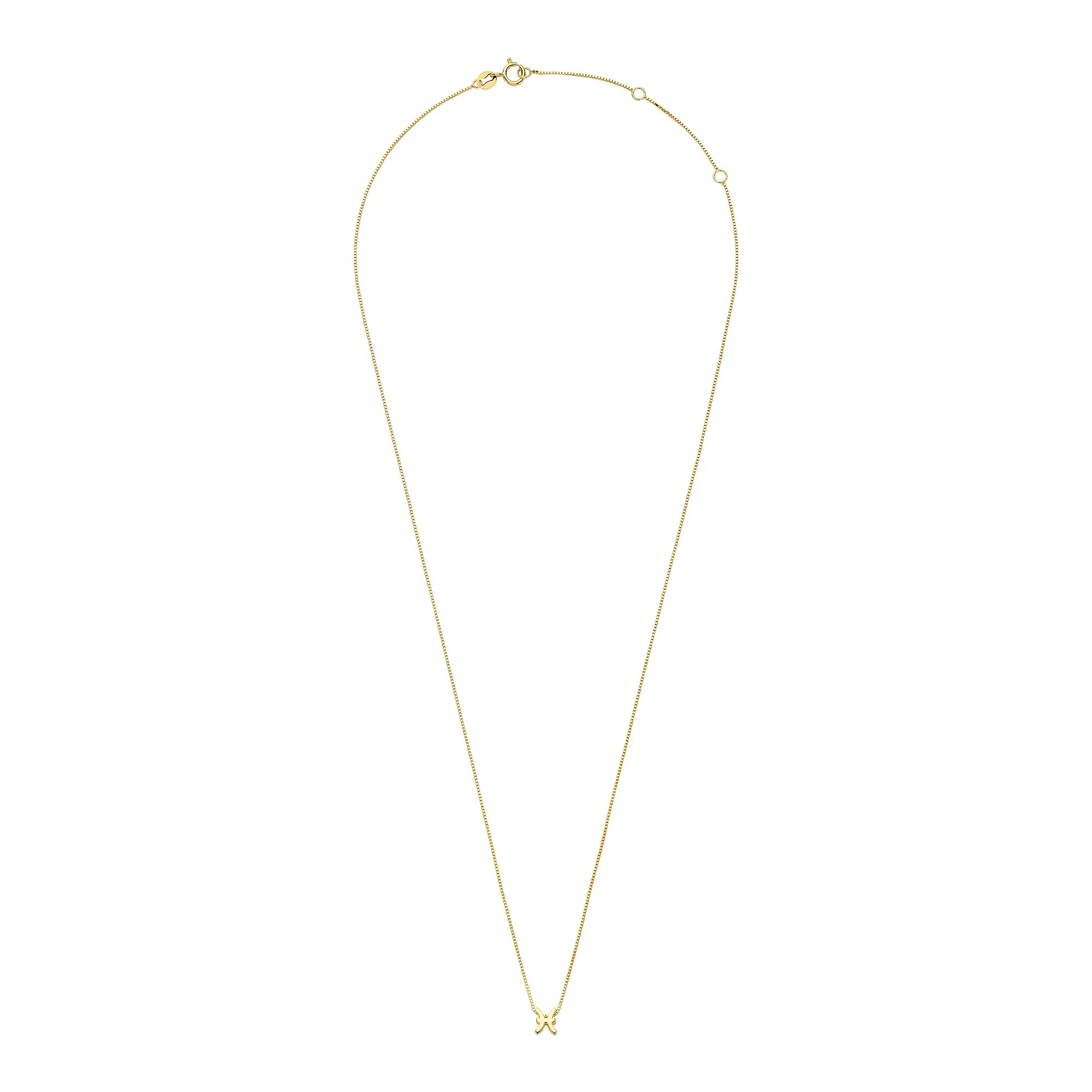 Isabel Bernard Étoiles d’Or Pisces 14 Carat Gold Venetian Necklace With Horoscope IB340189