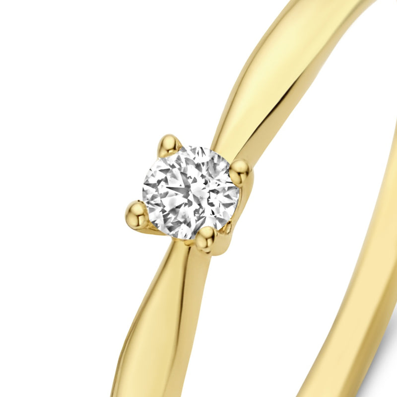 Isabel Bernard De la Paix Céline 14 karaat gouden ring | diamant 0.05 ct | IBD330001-48-zoom-