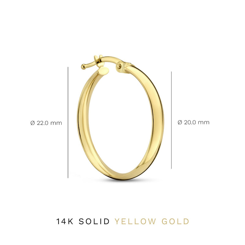 Isabel Bernard Rivoli Estrella 14 karaat gouden oorringen IB360126-zoom-