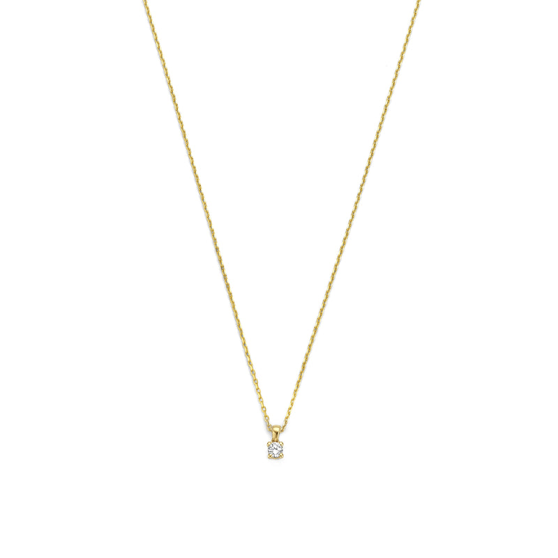 Isabel Bernard De la Paix Celesse 14 karaat gouden collier | diamant 0.07 ct | IBD350002-zoom-