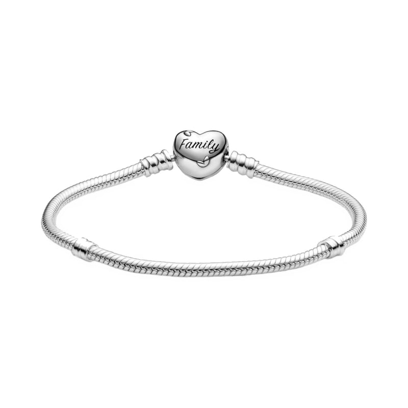 Pandora Moments 925 Sterling Silver Snake Chain Bracelet 598827C01-17 (Length: 17.00 cm)-zoom-