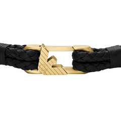 Emporio Armani Black Leather Bracelet EGS3245710