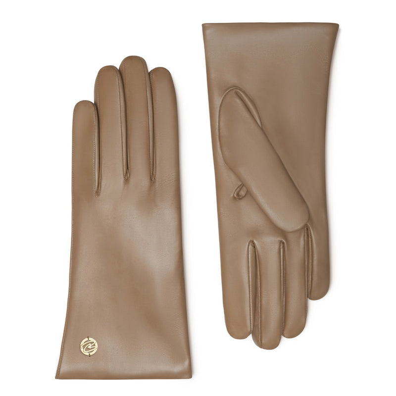 Isabel Bernard Honoré Eleanor Taupe goatskin Leren gloves IB67000-378-6.5-zoom-