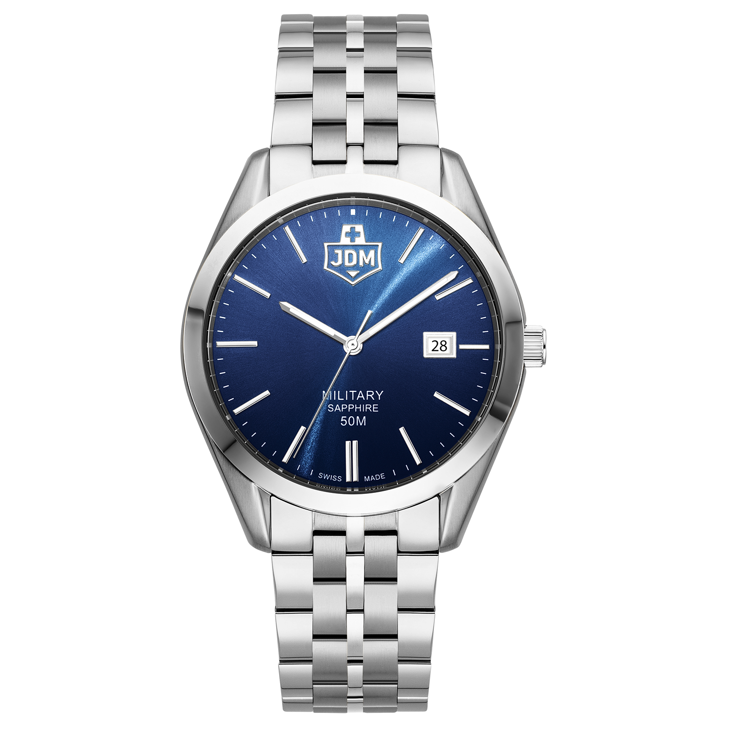 JDM Military Interlaken Gents Blue Sunray Men's Watch JDM-WG023-02