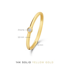 Isabel Bernard Rivoli Aélys 14 Carat Golden stacking Ring IB330076-52 (size: 52)