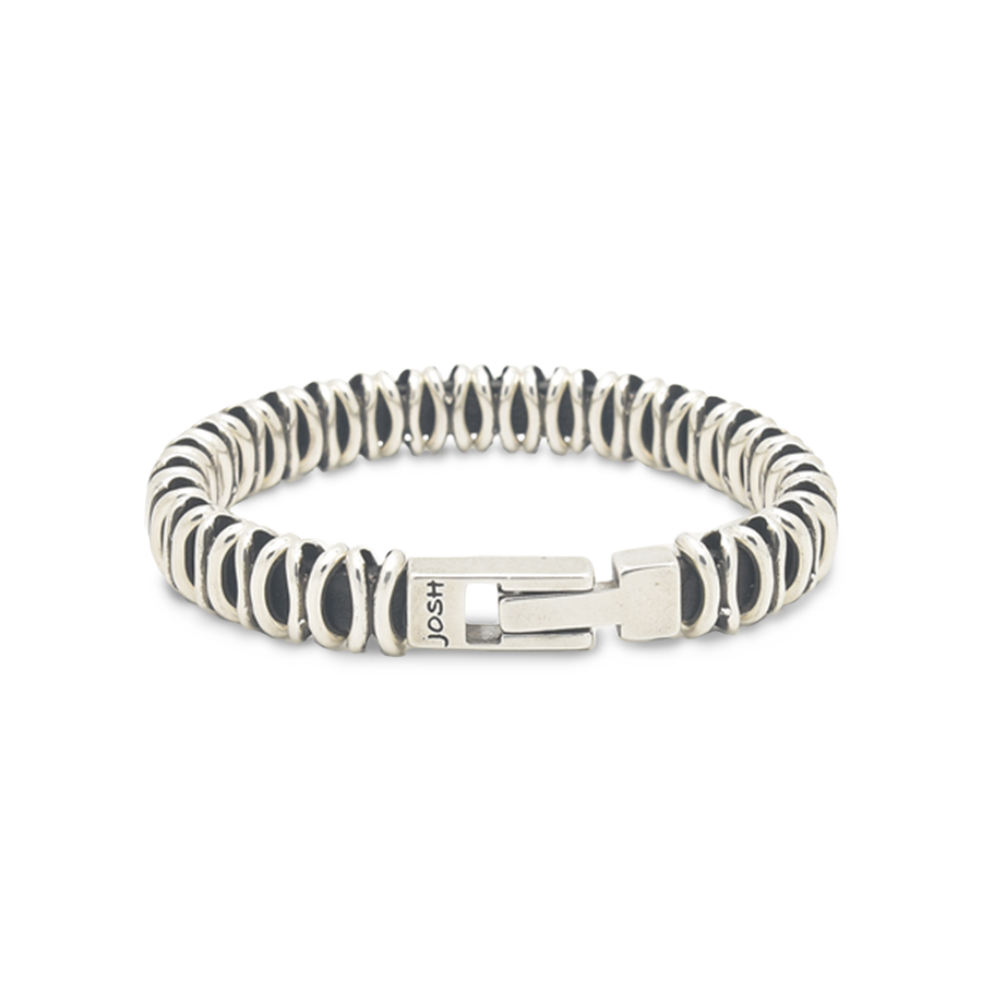 Josh Silver Alloy Bracelet 03559SL/NCLR/MED