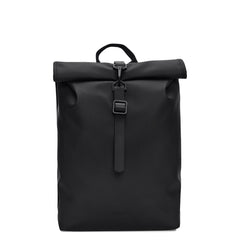 Rains Rolltop Black Backpack R13330-01