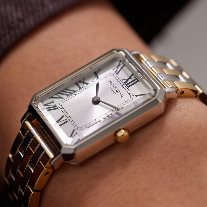 Parte di Me Orologio rechthoekig dameshorloge goud- en zilverkleurig PDM09022-zoom-