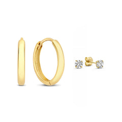 Isabel Bernard Cadeau d'Isabel 14 Carat Golden Earrings Set IB90151