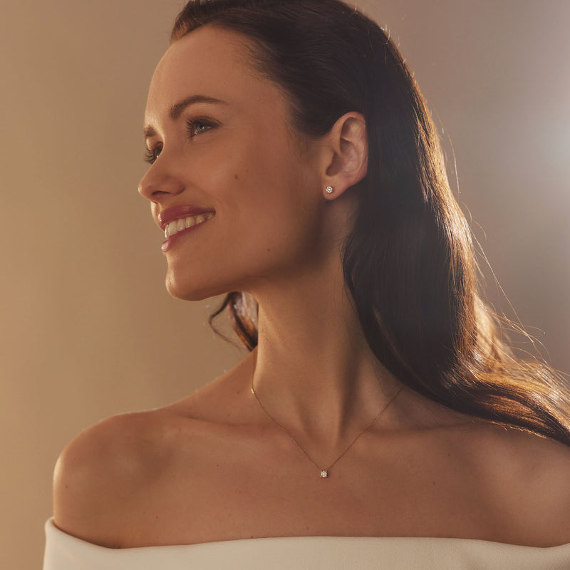 Isabel Bernard De la Paix Hanaé 14 karaat gouden collier | diamant 0.08 ct | IBD350007-zoom-