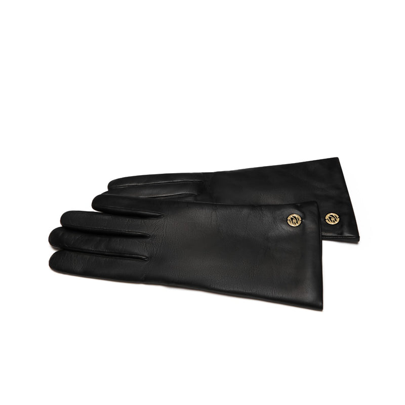 Isabel Bernard Honoré Eleanor Zwarte goatskin Leren gloves IB67000-301--zoom-