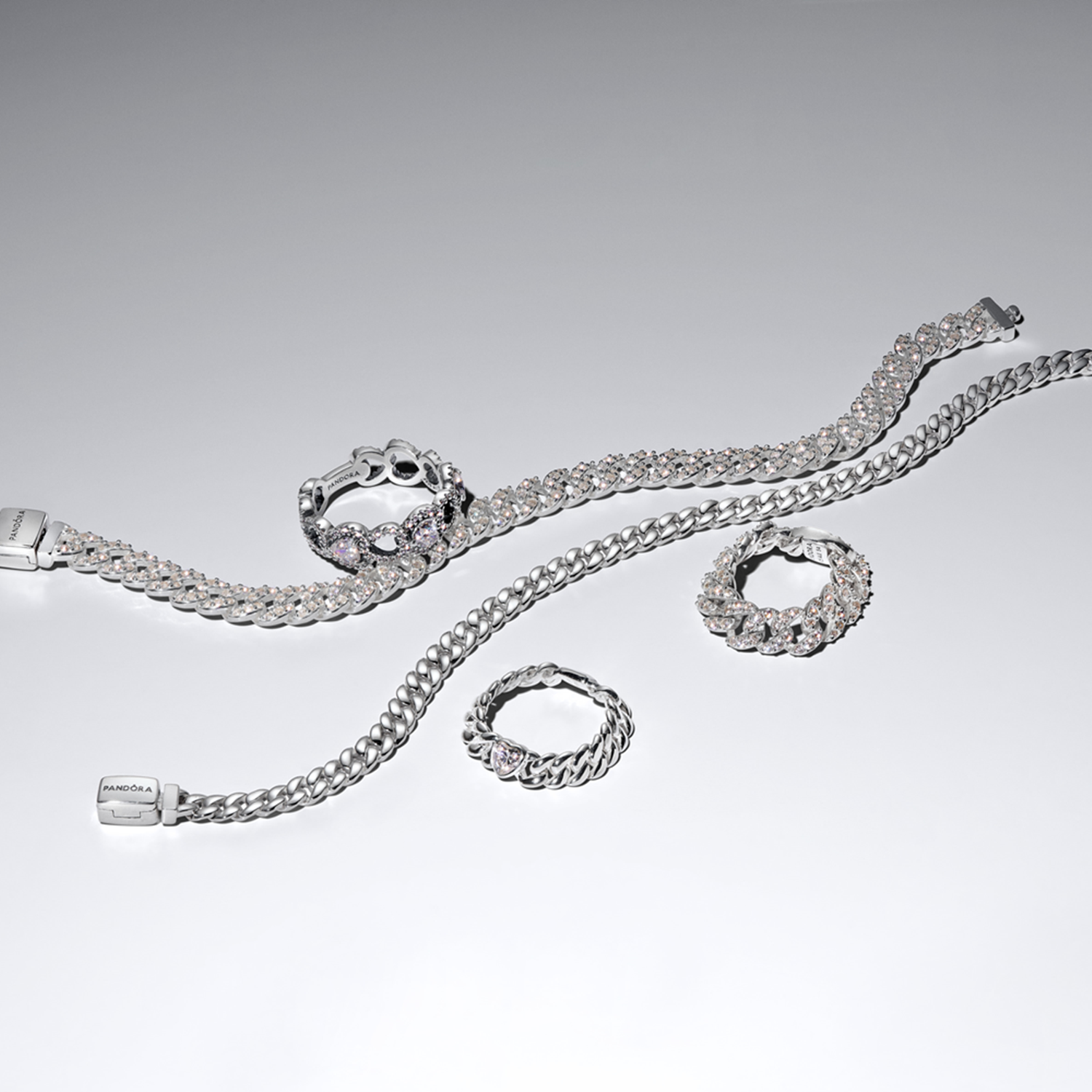 Pandora Timeless 925 Sterling Silver Cuban Link Bracelet 594367C00-18