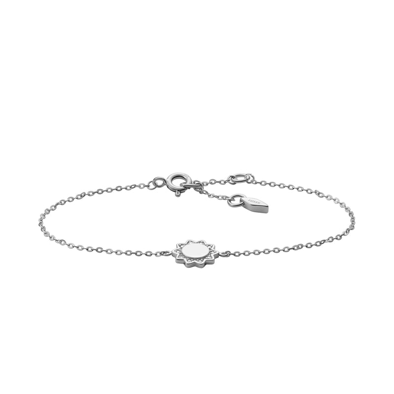 Fossil Elliott Women's Bracelet made of Sterling Silver JFS00563040 (Length: 16.50 - 19.00 cm)-zoom-